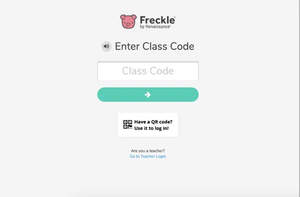 class code entry screen screenshot