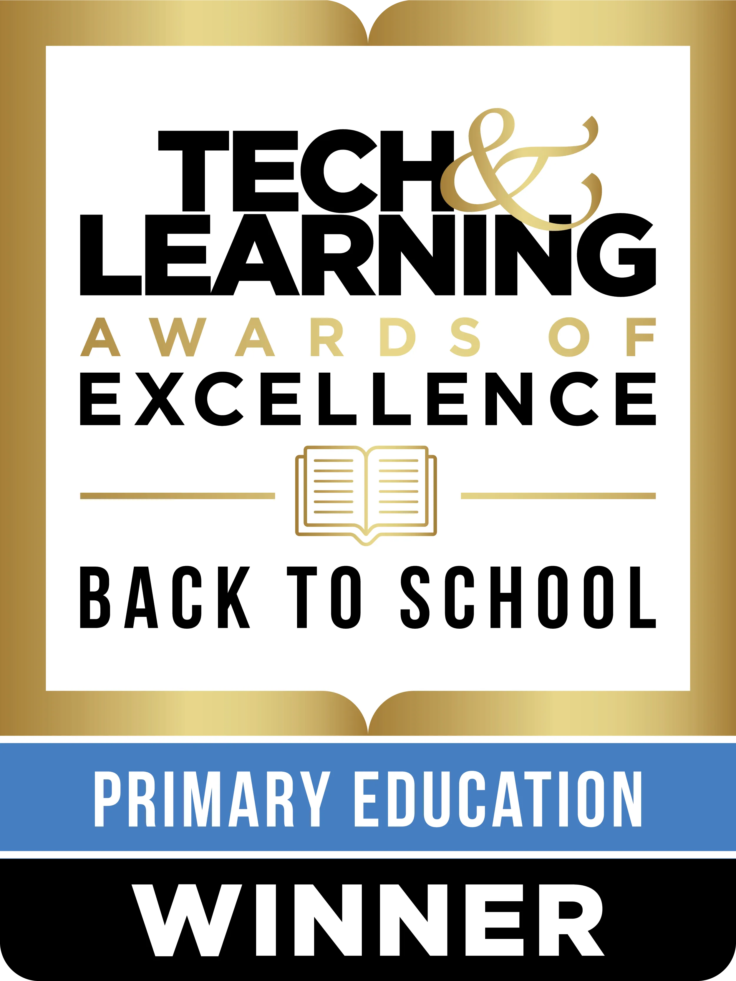 Badge for an Tech & Learning award