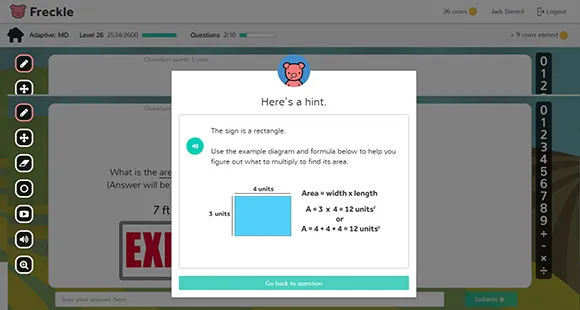 Practice with Freckle Math 