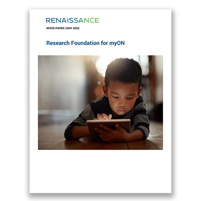 research foundation for myON cover document