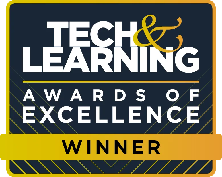 Badge for an Tech & Learning award