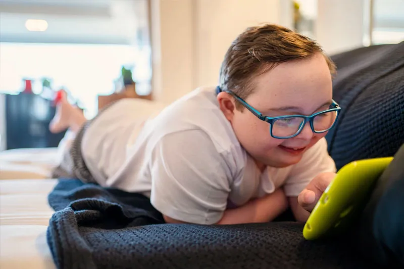 Boy on tablet