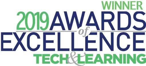 Badge for an Tech and Learning award