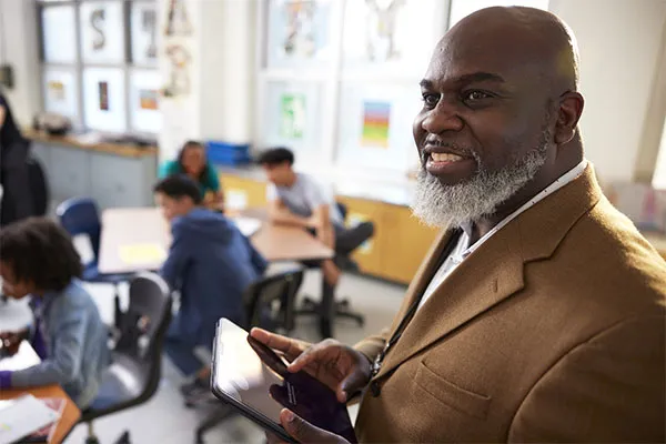 Administrator in a classroom