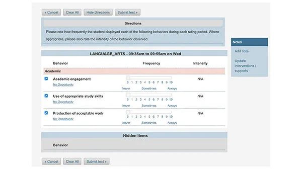 FastBridge Direct Behavior Rating