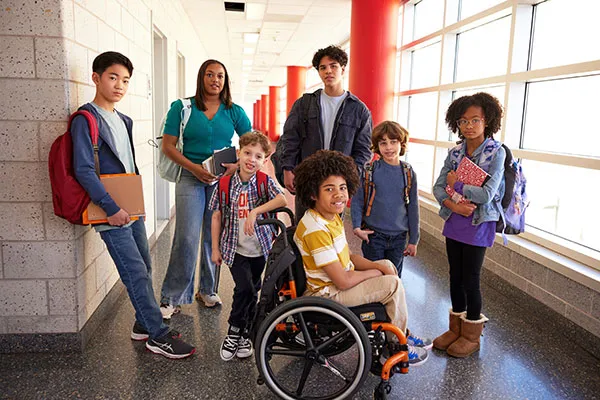 Group of students in hallway