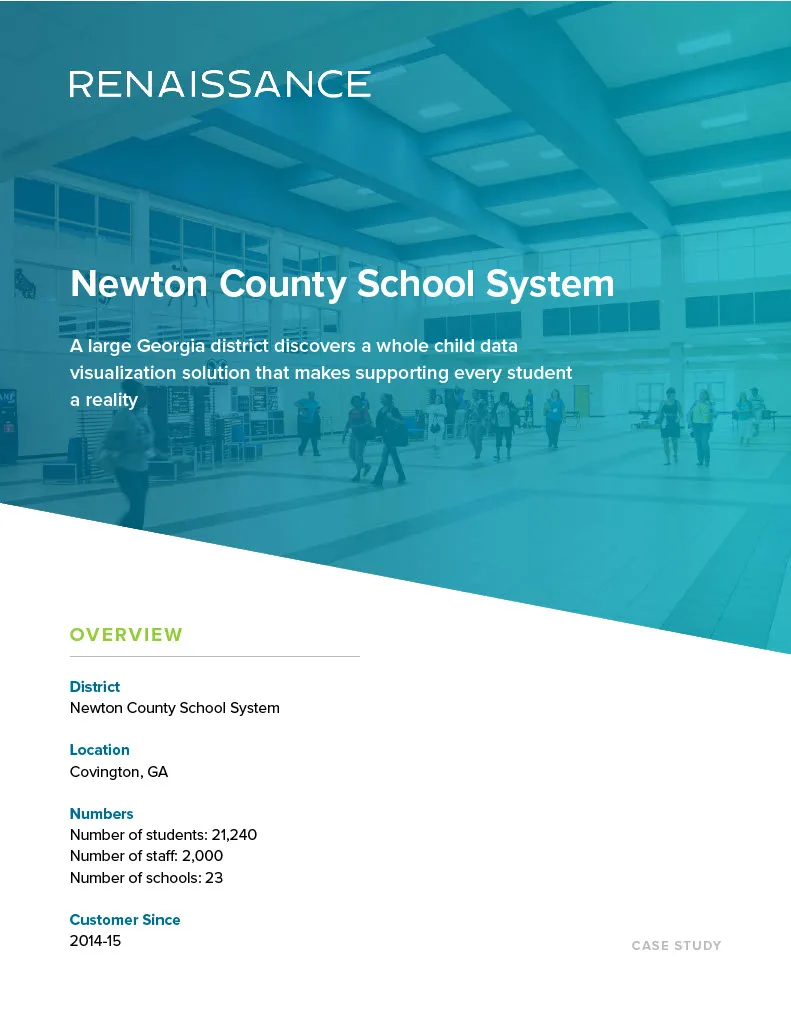 Newton County School system case study document cover