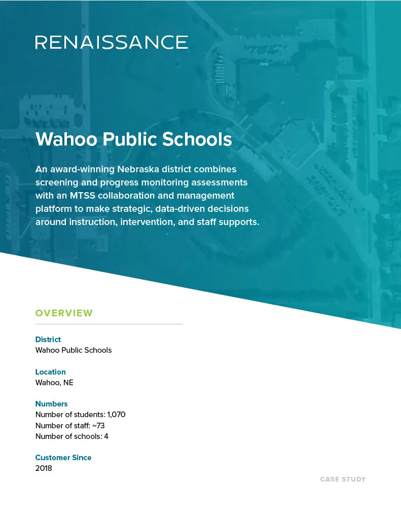 Wahoo public schools case study document cover